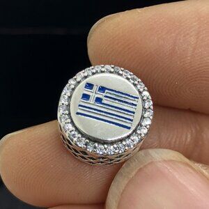 ✨🔥Pandora Greece Flag Charm Bead Charm Travel Charm |S925